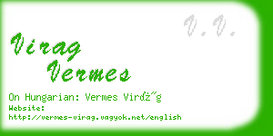 virag vermes business card